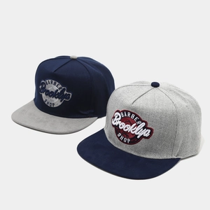 Hip hop baseball caps with Brooklyn Barber embroidery and stylish flat brims in contrast colors