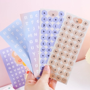 Cute macaron color English alphabet stickers for DIY scrapbooking and creative decoration