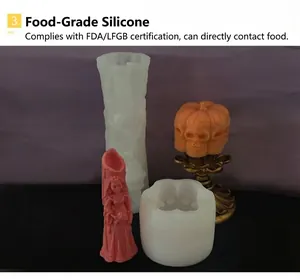 Food-grade silicone molds for DIY ghost groom candles with FDA and LFGB certification
