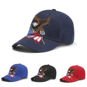 USA Eagle Embroidery Baseball Cap Cotton American Flag Outdoor Sunshade Adjustable Peaked Hat For Men Women