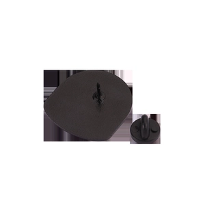 Cartoon cat alloy brooch with durable metal pin and secure black rubber backing
