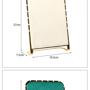 Detailed dimensions showing 27cm height for the velvet necklace jewelry display stand