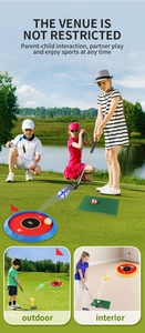 Kit de golf enfant avec tapis de score, clubs réglables et balles colorées pour l'extérieur