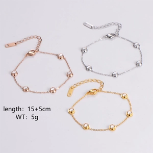 Funkelnde Zirkon-Armbänder in Roségold, Silber und Gold mit verstellbarer Kette
