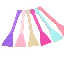 Detailed view of six colorful silicone cleaning brushes for eyelashes and nasal care