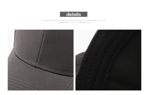 Macro detail of high-quality canvas fabric and precision double stitching on baseball caps