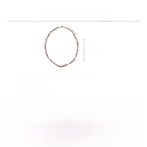 Détails du collier de perles colorées avec pendentif chien ballon rose et dimensions