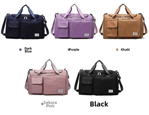 Matrix view of multipurpose gym bags in five colors with dry wet separation detail