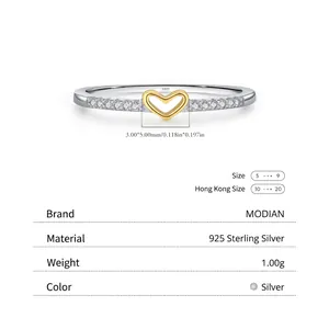 Elegant S925 sterling silver ring featuring a sparkling heart and paved cubic zirconia