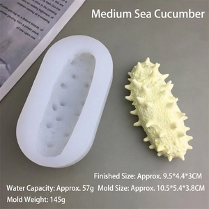 Detailed sea cucumber silicone mold for DIY mousse cake and handmade soap making