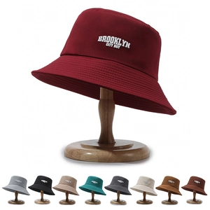 Chapeau Bob En Coton Broderie Lettres Brooklyn City Boy Protection Solaire Décontracté Streetwear Pour Hommes Femmes