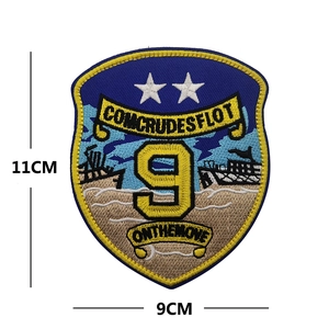 Top Gun Maverick style embroidered COMCRUDESFLOT military patch with golden edge