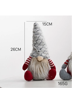 Christmas faceless gnome plush toy with dimensions 26cm height and 15cm width specifications