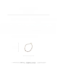 Detail showing 40.8cm pearl and tiger eye bead necklace dimensions and materials