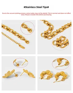 Detailed views of 18K gold plated stainless steel pearl earrings and cable twist jewelry