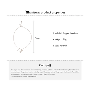 Detailed spec sheet showing pony pendant dimensions and copper zircon material info