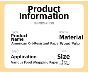 Detailed product information of greaseproof paper made from wood pulp for food wrapping