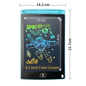 Tavoletta da scrittura LCD colorata da 8,5 pollici per bambini con penna e design blu