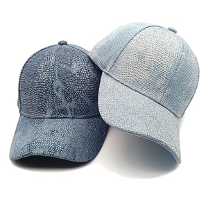 Casquettes de baseball en jean à paillettes bleu foncé et clair pour protection solaire
