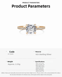 Macro detail of s925 silver ring with 2ct square cut 5A zircon and micro-set diamonds