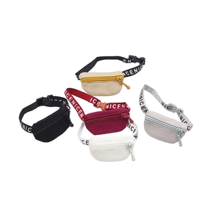 Détails de mini sacs banane en toile pour poupées en cinq couleurs avec sangle réglable