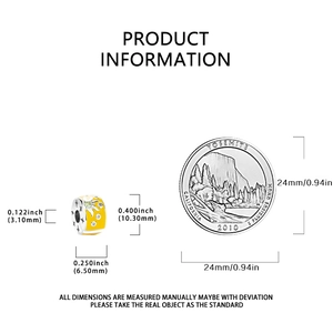 Detailed dimension guide for silver star bead charm showing height 10.3mm and width 6.5mm