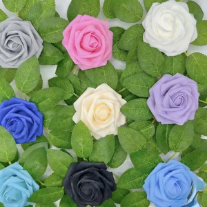 Artificial PE Foam Rose Flowers Realistic For Wedding Bridal Bouquet Home Decoration DIY Crafts Party Floral Decor