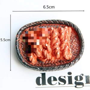 Macro shot of 3D resin fried dough twists food miniature with size dimensions 6.5x5.5cm