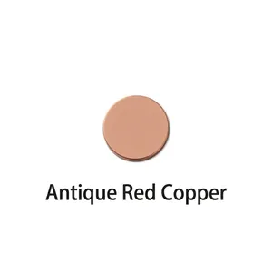 Detail view of the antique red copper finish for the bunny ear tactical keychain
