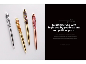 Detail of colorful glitter liquid pens in silver, gold, and rose gold metallic finishes