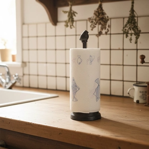 Porta Rotolo Di Carta Verticale In Ghisa Resistente Supporto Da Tavolo Vintage Decorativo Per Cucina