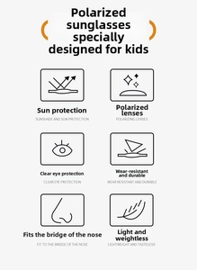 Features of polarized kids sunglasses: UV protection, eye care, and lightweight silicone frame