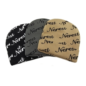 Berretto In Maglia Invernale Acrilico Caldo Jacquard Stampa Lettere Streetwear Hip Hop Casual Skull Cap Uomo Donna