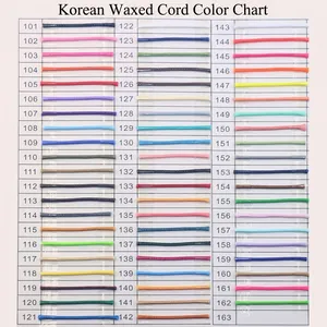 63 colors of Korean waxed cord for DIY bracelet and necklace weaving craft supplies
