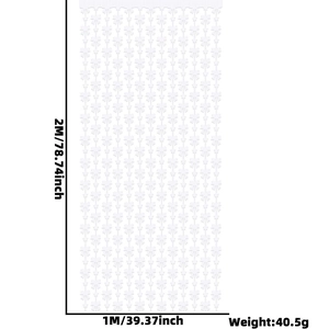 Rideau à franges en dentelle blanche nœud papillon pour fête longueur 2M largeur 1M