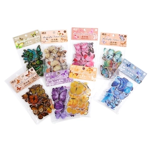 Vintage Butterfly Nature Series waterproof PET decorative stickers 40pcs set