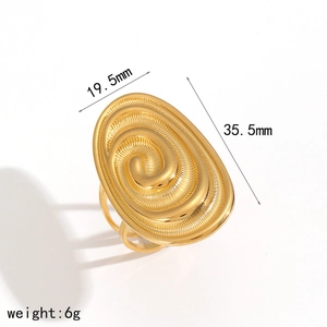 Vue macro des dimensions d'une boucle d'oreille en acier inoxydable doré 18 carats de 6g