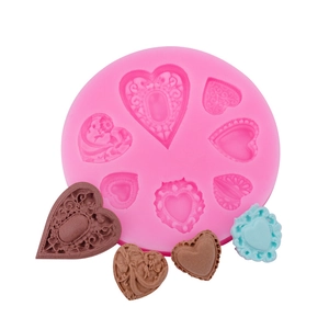 Moule En Silicone Cœur Gaufré Pour Décoration De Gâteau Fondant DIY Chocolat Savon Résine Argile Outil