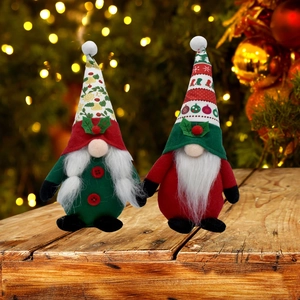 Christmas Gnome Tomte Doll Ornaments Nordic Style Rudolph Forest Old Man Plush Fabric Desktop Home Party Decorations