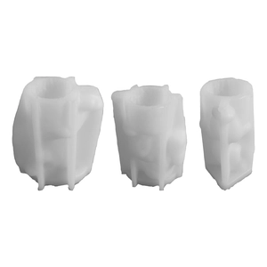 Three little girl silicone molds for DIY resin and gypsum candle crafts with seated poses