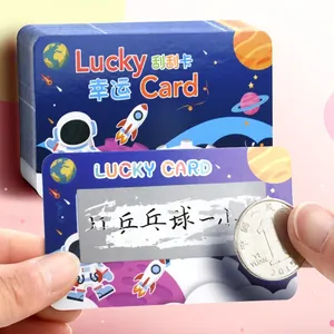 Space-themed reward scratch cards with astronauts and rocket designs for kids' DIY fun