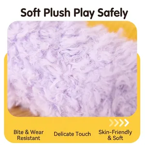 Creative purple plush pet toy with soft durable fibers for dogs and cats