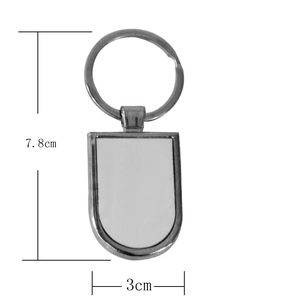 Detail showing dimension of DIY metal keychain with aluminum plate for heat transfer, 7.8cm long