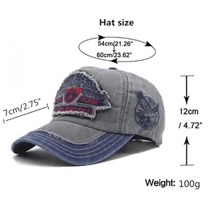 Washed vintage baseball cap in grey and blue with 1985 New York shield embroidery