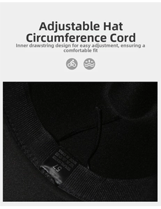 Detail of the internal size 57 adjustable drawstring and 100% polyester material tag