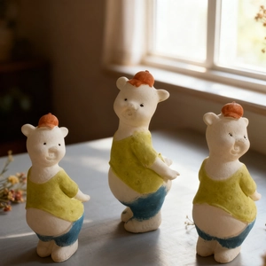 Three-piece set of cartoon bear silicone molds for DIY scented candles and gypsum ornaments