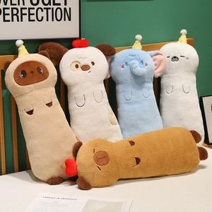 Long Plush Animal Body Pillow Soft Capybara Elephant Cat Dog Seal Cushion For Sleeping Sofa Home Decor Cute Cartoon
