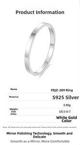 Detailed view of S925 sterling silver ring showing mirror polish and internal hallmark