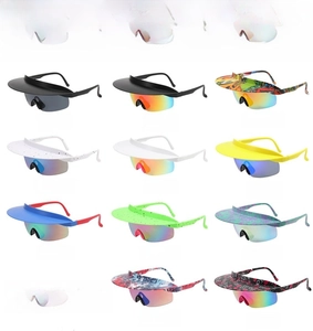 Frameless one-piece sports sunglasses available in 11 colors for cycling and outdoor