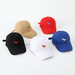 Casquette De Baseball Pour Enfants Coton Broderie Dinosaure Réglable Protection Solaire Chapeau Sport Extérieur Garçons Filles